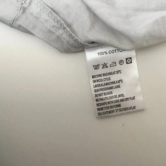 KY CREATION Lace Trim 100 % Cotton Blouse Light Grey | UK 10-12 (T2) - Picture 5 of 15